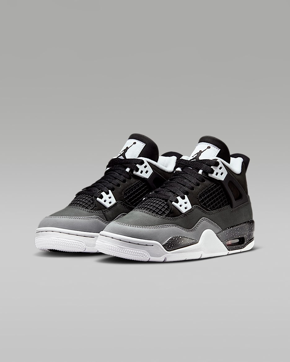 Air Jordan 4 Retro Fear Big Kids Shoes. Nike